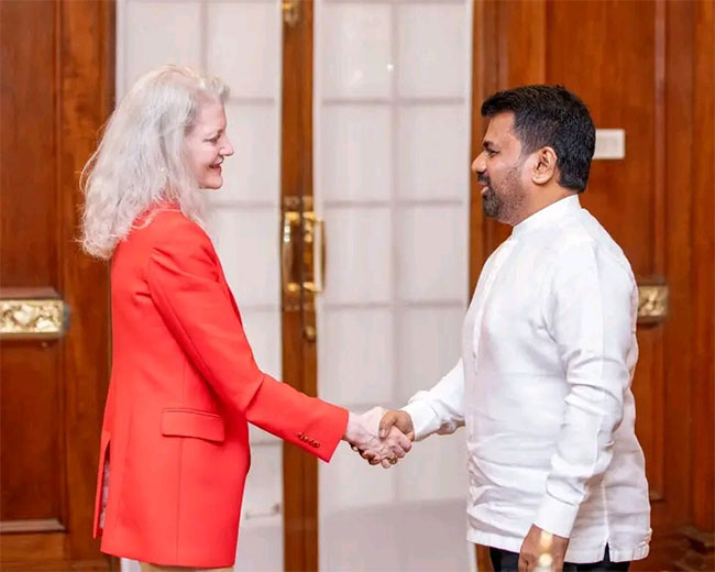 US Under Secretary Allison Hooker and president anura kumara dissanayake